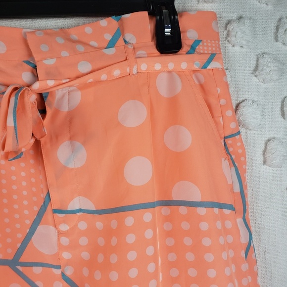 Downeast Retro Orange and White Dot Skirt - Picture 6 of 8